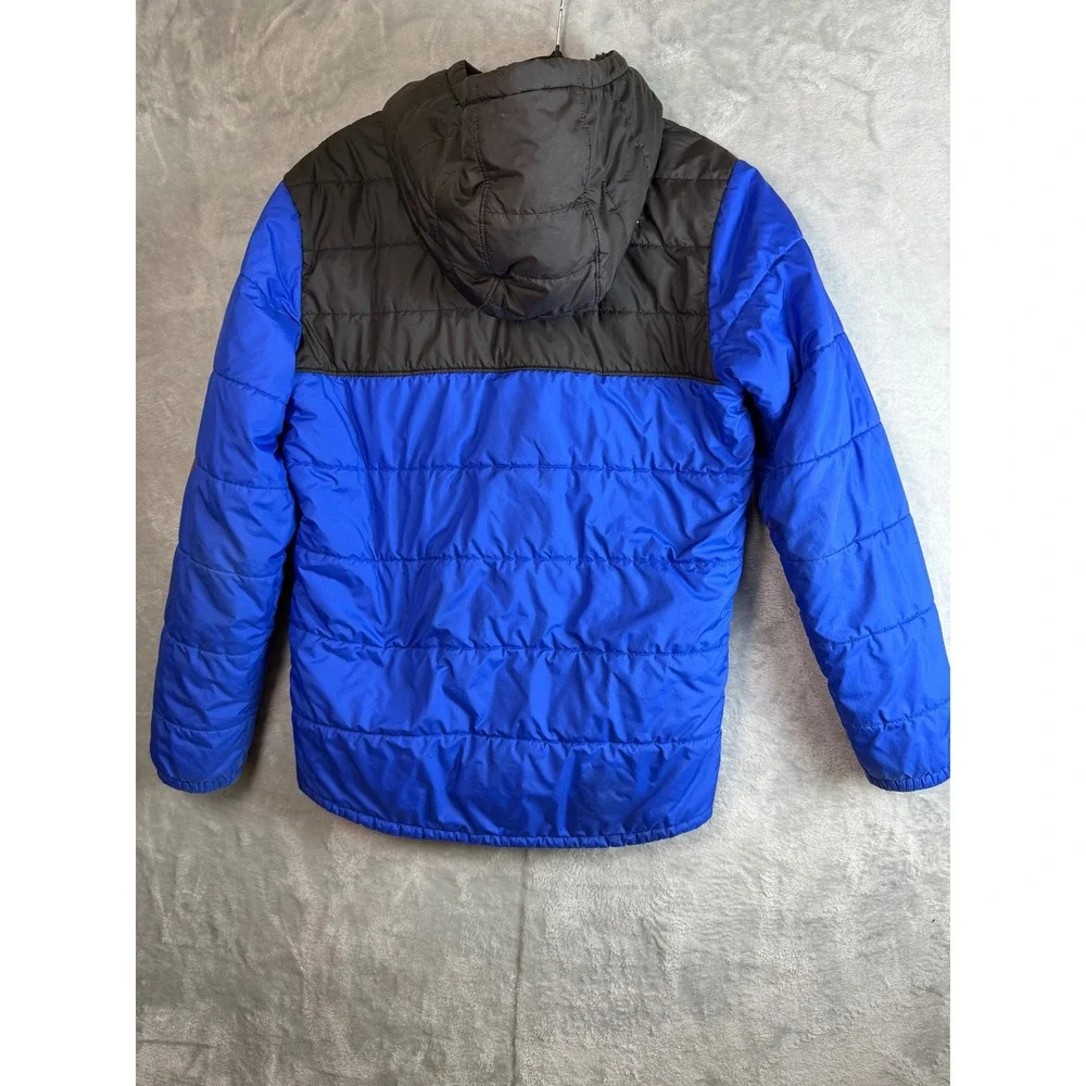 THE NORTH FACE Reversible Jacket Boys XL 18 20 Blue Black Sherpa Puffer